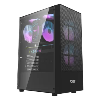 Datora korpuss Darkflash A290 ar 3 ventilatoriem, melns