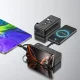 Dudao K11 Max 30000mAh ārējais akumulators ar iebūvētiem kabeļiem, melns