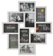Fotorāmis kolāža 10 fotogrāfijām 10x15 cm, RUHHY, balts