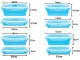 Collapsible Silicone Food Containers, 4 Pcs, Lunch Boxes, Blue