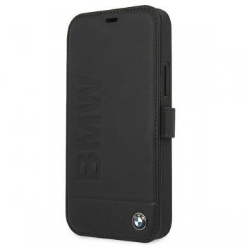 Apple iPhone 12 mini 5.4'' BMW Signature Book Case Cover (BMFLBKP12SSLLBK), Black