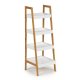 ModernHome 4-Tier Shelving Unit with Bamboo Frame and MDF Shelves