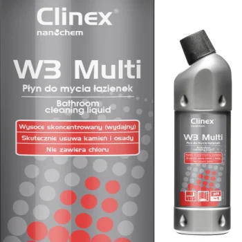 Lielisks šķidrums vannas istabu, sanitārtehnikas iekārtu, šuvju tīrīšanai CLINEX W3 Multi 1L | Excellent liquid...