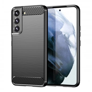 Samsung Galaxy S22+ Plus 5G (SM-S906) Carbon Flexible Cover TPU Case, Black | Telefona Maciņš Vāciņš Apvalks...