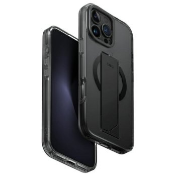 Uniq Heldro Max iPhone 16 Pro Max 6.9" Magclick uzlādes vāciņš, melns/vapour smoke | Phone Case Cover
