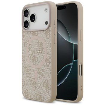 Guess 4G Ring Classic Logo MagSafe iPhone 17 Pro Max vāciņš – rozā | Phone Case Cover