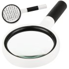 Classic Handheld Magnifying Glass 6x with 65mm Lens, Black and White