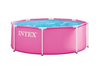 Intex 28290ND apaļš karkasa baseins bērniem 244x76 cm, rozā