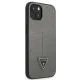 Чехол Guess Saffiano Triangle Logo для iPhone 14 Plus - Серебристый
