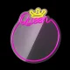 Forever Light Mirror LED Neon QUEEN, Silts Balts/Rozā