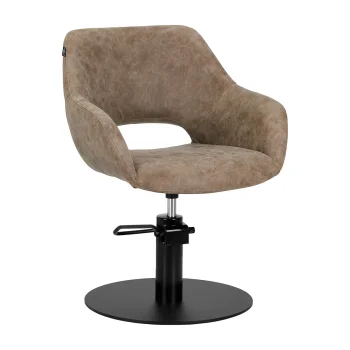 Frizieru krēsls Gabbiano Morena Modern Old Leather, brūns