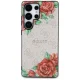 Guess Leather 4G Flowers MagSafe Case for Samsung Galaxy S25 Ultra - Pink