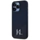 Karl Lagerfeld iPhone 15 Pro Max vāciņš Silicone Shadow Metal Initial MagSafe, melns