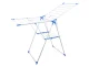 2-Tier Folding Clothes Drying Rack, White and Blue