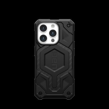 Apple iPhone 15 Pro 6.1'' UAG MagSafe Monarch Pro Hard Case Cover, Black Carbon