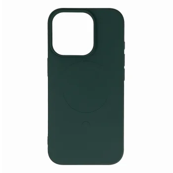 Liquid Silicone Case MagSafe iPhone 16 Pro Max vāciņš, tumši zaļš
