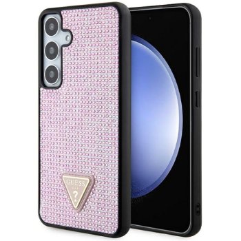 Samsung Galaxy S24+ Plus (SM-S926) Guess Rhinestone Triangle Case Cover, Pink