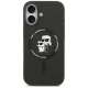 Чехол Karl Lagerfeld для iPhone 17 Silicone Karl & Choupette Ring MagSafe, черный