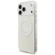Guess IML Flowers Electro Pearl Strap MagSafe vāciņš iPhone 17 Pro Max, balts