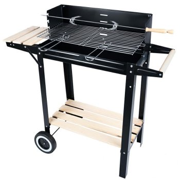 Dārza Grils uz Riteņiem Smart Trolley HQ ar Iesmu un Plauktiem