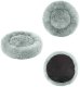 Plush Calming Pet Bed for Small Dogs and Cats 40cm, Light Gray