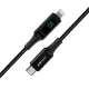 Кабель Acefast C6-01 USB-C на Lightning с дисплеем, 1.2м, 30W, черный
