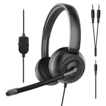 Speedlink METIS Stereo Headset with Microphone and Y-Adapter, Black