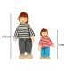 Wooden Doll Family Set for Dollhouses 6 Poseable Figures