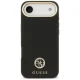 Vāciņš Guess Grained Strass Logo MagSafe, iPhone Air, melns