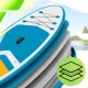AquaPaddle Cruise SUP dēlis, 335x84x15 cm, 180 kg, oranžs/zaļš