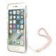 Guess iPhone SE 2022 / SE 2020 / 7 / 8 Case 4G Print Strap Pink