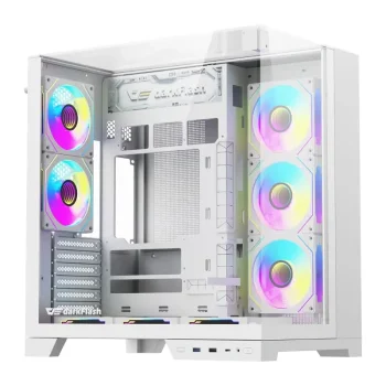 Computer Case Darkflash TH285 PLUS with 8 Fans, White