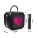 Pārnēsājamais Bluetooth skaļrunis Blavec WS-09 Karaoke Fun, 10W ar 2 mikrofoniem un displeju, melns