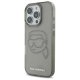 Karl Lagerfeld iPhone 16 Pro Max vāciņš IML Rhinestones Karl Head, melns