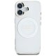 Guess IML Metal Colored Circle MagSafe Case for iPhone 16 White