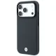 Чехол BMW Sign Kevlar Metal Logo MagSafe для iPhone 18 Pro Max / 17 Pro Max, темно-серый
