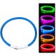 LED Dog Collar Light Up, USB Rechargeable and Adjustable for Night Safety, Multicolor
