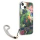 Guess iPhone 13 mini vāciņš Flower Strap Zils