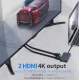 Адаптер Extra Digital USB-C (5-в-1) 2x HDMI, VGA, USB-A, PD 60W, серый