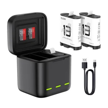 Trīs kanālu akumulatoru lādētājs GoPro Hero 13 Black Telesin S0-BCG-10-TGP