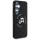 Karl Lagerfeld Silicone Double Heads And Circle MagSafe Case for Samsung Galaxy S25+, Black