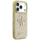 Guess iPhone 17 Pro vāciņš Fixed Glitter Big 4G, zelta
