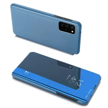 Atverams vāciņš Clear View Case priekš Samsung Galaxy A03s (166.5), zils