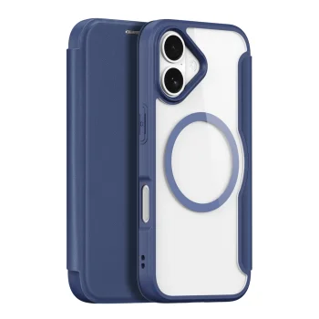 Чехол Dux Ducis Skin X Pro для iPhone 17 с кошельком, совместим с MagSafe – синий