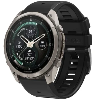 Силиконовый ремешок Tech-Protect для Garmin Fenix 47 мм, чёрный
