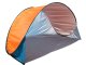 Pop-up beach tent with UV protection, self-assembling, blue-orange