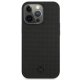 Mercedes Leather Meshed Metal Logo vāciņš iPhone 13 / 13 Pro - Black