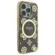 Guess iPhone 16 Pro Case IML Peony On 4G Background MagSafe, Brown