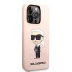Karl Lagerfeld Silicone Ikonik MagSafe vāciņš iPhone 14 Pro Max - rozā