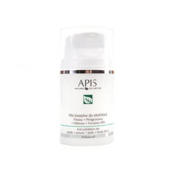 Apis 40% skābju maisījums pīlingam: fitīnskābe, pirovīnogskābe, pienskābe, ferulskābe 50ml
